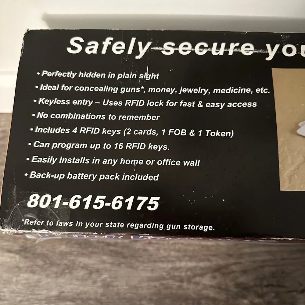 Quick Vent Safe RFID Hidden Wall Safe Concealment Magnetic Locking System White